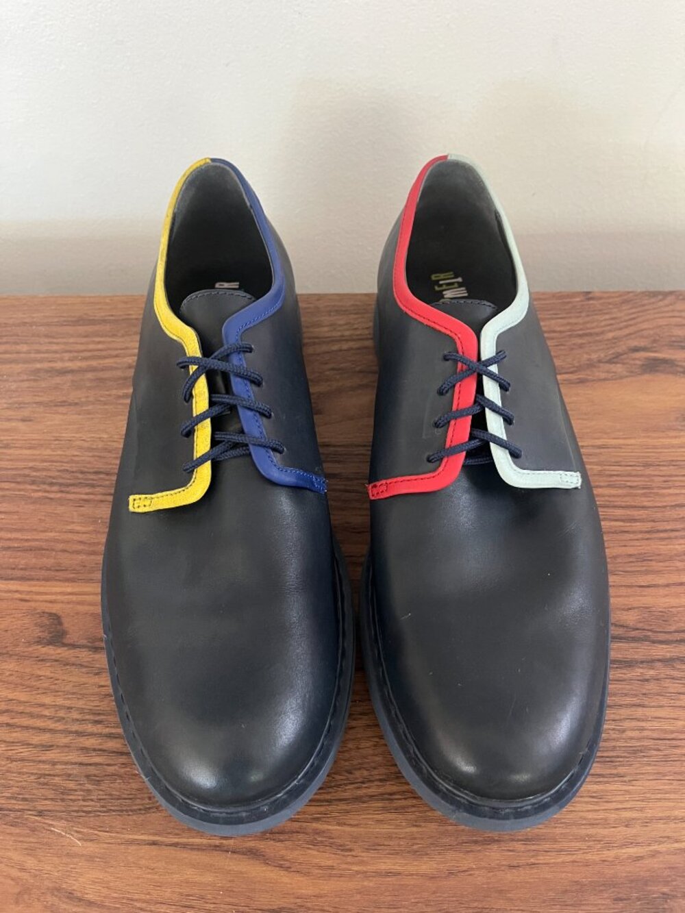 CAMPER Navy Multicolor Lace Up Oxford Dress Shoes Men's size EU43/US 9.5 Quirky - Picture 4 of 7